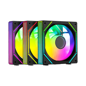 Ocypus GAMMA F12 UNI ARGB Reverse Blade Chassis Fan 120mm 53 CFM 1.65mm H2O Black 3 in 1 - GAMMA-F12-BK3AM01U-GL