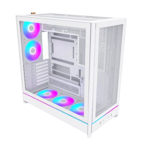 MONTECH HS01 PRO White ATX Mid-Tower Case High-Airflow Reversible Layout 360mm Radiator Support - HS01 Pro White