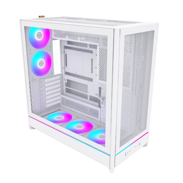 MONTECH HS01 PRO White ATX Mid-Tower Case High-Airflow Reversible Layout 360mm Radiator Support - HS01 Pro White