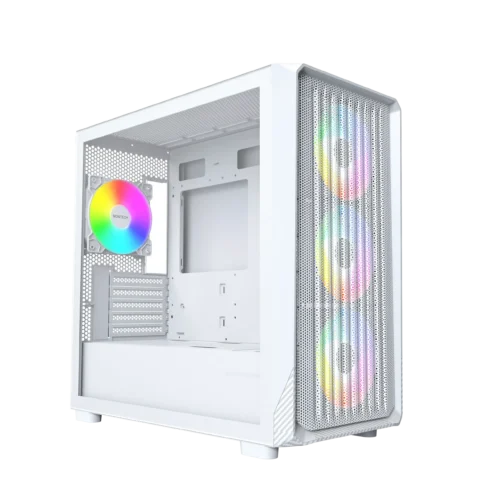 MONTECH X5M White Micro-ATX Mid-Tower Case ARGB 360mm Radiator Support - X5M White