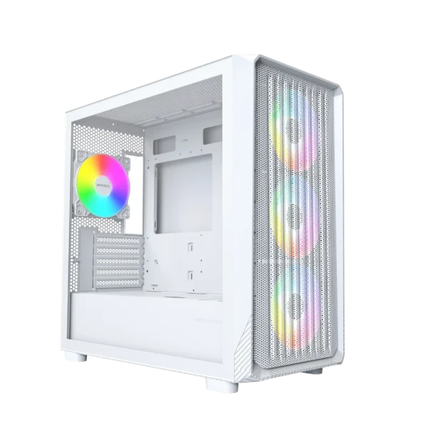 MONTECH X5M White Micro-ATX Mid-Tower Case ARGB 360mm Radiator Support - X5M White