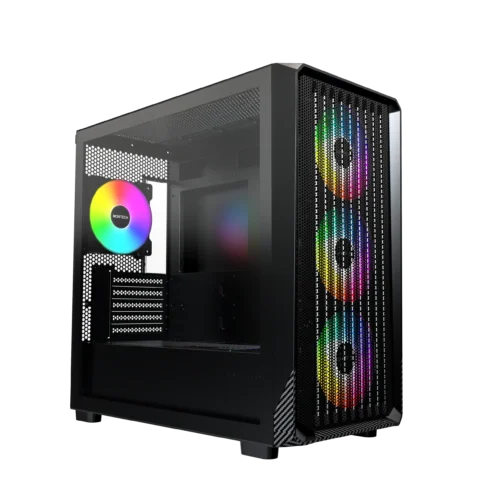 MONTECH X5M Black Micro-ATX Mid-Tower Case ARGB 360mm Radiator Support - X5M Black