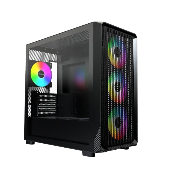 MONTECH X5M Black Micro-ATX Mid-Tower Case ARGB 360mm Radiator Support - X5M Black
