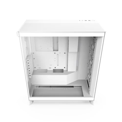 5 NZXT H7 Flow 2024 White Mid-Tower Case ATX 420mm Radiator Support Tempered Glass - CM-H72FW-01