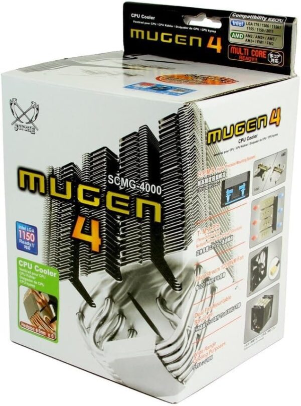 Scythe Mugen 4 CPU Cooler 6 Heat Pipes 120mm PWM Fan Intel LGA 2011 AMD AM3+ - SCMG-4000