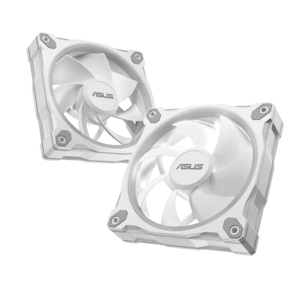 ASUS Prime MR120 ARGB 120mm PWM Fan Triple Pack Sleeve Bearing 28mm Thick White - PRIME MR120 FAN ARGB WHITE 3IN1
