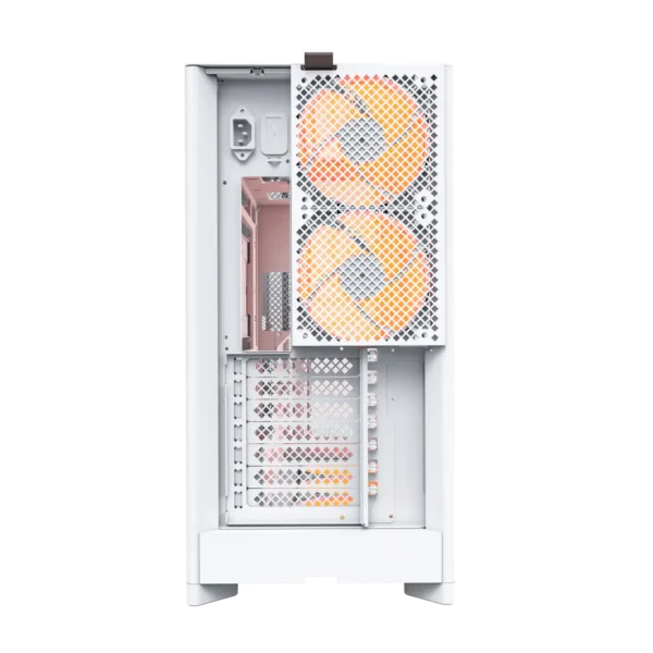 MONTECH HS01 PRO White ATX Mid-Tower Case High-Airflow Reversible Layout 360mm Radiator Support - HS01 Pro White