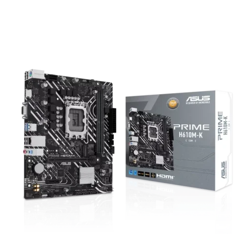 ASUS PRIME H610M-K-CSM micro-ATX Motherboard Intel H610 LGA1700 DDR5 PCIe 4.0 M.2 USB 3.2 Gen 1 - PRIME H610M-K-CSM