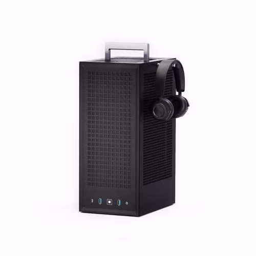 Hyte Revolt 3 ITX Case Black with Integrated Handle and Tool-Free Panels - CS-HYTE-REVOLT3-B