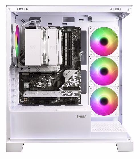 Scythe Wonder Tornado 120 PWM White ARGB 120mm Case Fan 2500 RPM 3-Pack - WT1225FD25WARX3-P