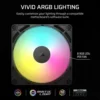 6 CORSAIR RS140 ARGB 140mm PWM Fan Dual Pack Magnetic Dome Bearing AirGuide Technology - CO-9050183-WW