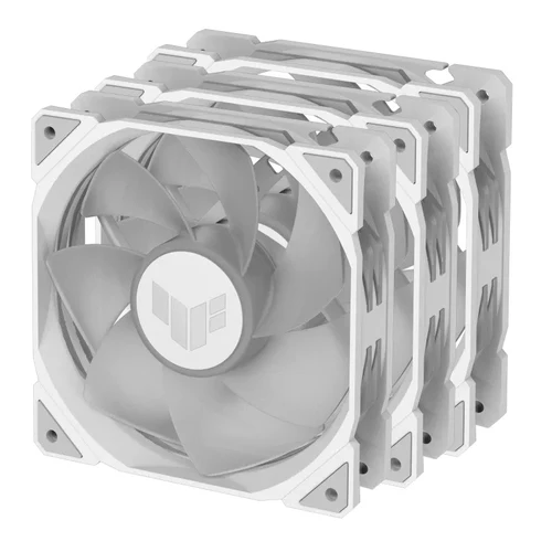 ASUS TUF Gaming TR120 ARGB Reverse 120mm PWM Fan Triple Pack Hydraulic Bearing 28mm Thick White - TUF GAMING TR120 FAN ARGB REVERSE WHITE 3IN1