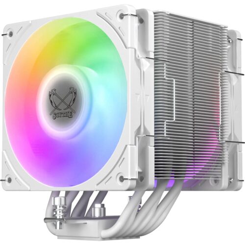 Scythe Mugen 6 Dual Fan White ARGB Edition Air Cooler 6 Heat Pipes 2500 RPM Intel LGA 1851 AMD AM5 - SCMG-6000DWR