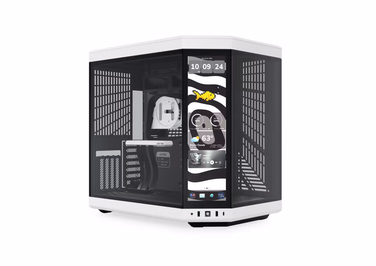 HYTE Y70 Touch Infinite Panda Dual Chamber Mid-Tower ATX Case 14.9-inch IPS 2.5K Touchscreen –...