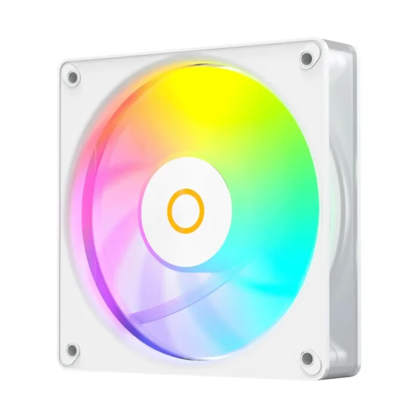 Ocypus Gamma F12 Elite ARGB 3-in-1 120mm PWM Chassis Fan White with Transparent Frame - GAMMA-F12-WH3AM00E-GL