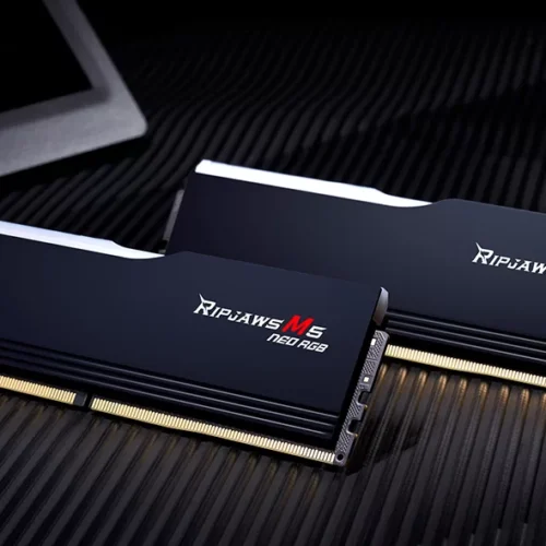 G.SKILL Ripjaws M5 Neo RGB Black, DDR5 6000MT/s 64GB (2x32GB) CL30 AMD EXPO Memory - F5-6000J3040G32GX2-RM5NRK