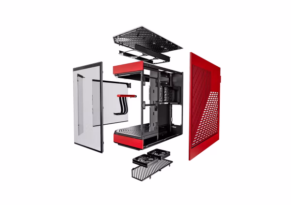 HYTE Y60 ATX Mid-Tower Case Black Cherry with Panoramic Tempered Glass and PCIe 4.0 Riser - CS-HYTE-Y60-BR