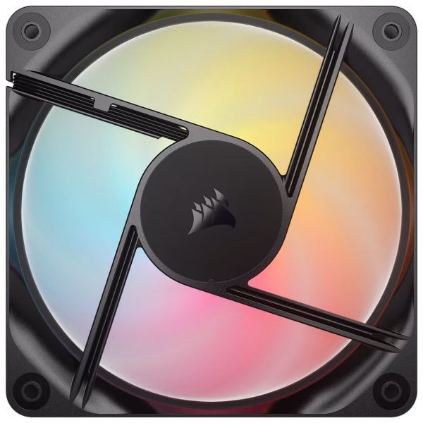 CORSAIR RS120-R ARGB 120mm PWM Reverse Fan Triple Pack Magnetic Dome Bearing Black - CO-9050196-WW
