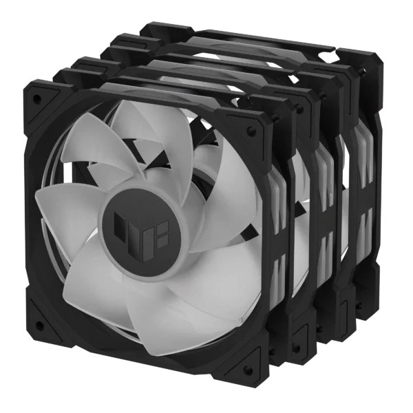 ASUS TUF Gaming TR120 ARGB Reverse Chassis Fan 120mm 2.75mm H2O 76.3 CFM Black - TUF GAMING TR120 FAN ARGB REVERSE BLACK