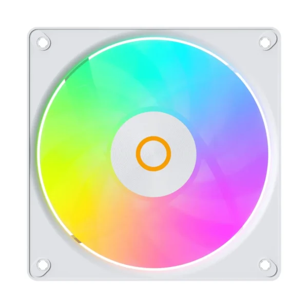Ocypus Gamma F12 Elite ARGB 3-in-1 120mm PWM Chassis Fan White with Transparent Frame - GAMMA-F12-WH3AM00E-GL