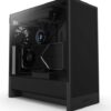 NZXT H5 Flow Black (2024) Mid-Tower Case with Tempered Glass and F120Q Fans - CC-H52FB-01