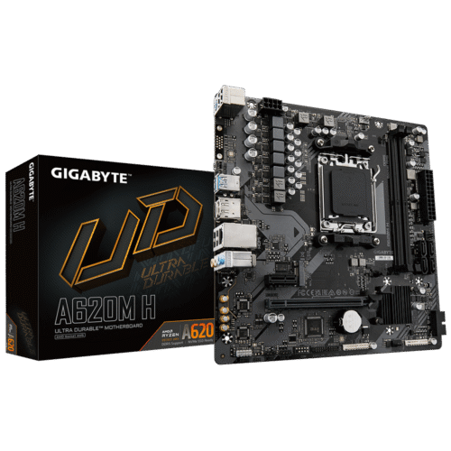 Gigabyte A620M H Micro ATX Motherboard AMD AM5 DDR5 PCIe 4.0 M.2 - GA-A620M-H