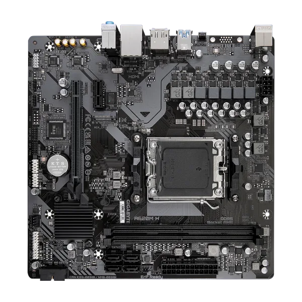 Gigabyte A620M H Micro ATX Motherboard AMD AM5 DDR5 PCIe 4.0 M.2 - GA-A620M-H