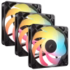 CORSAIR RS120-R ARGB 120mm PWM Reverse Fan Triple Pack Magnetic Dome Bearing Black - CO-9050196-WW