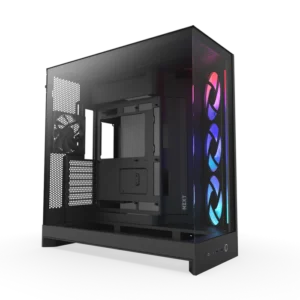NZXT H9 Flow RGB Black Mid-Tower Case ATX 420mm Radiator Support Tempered Glass - CM-H92FB-R1