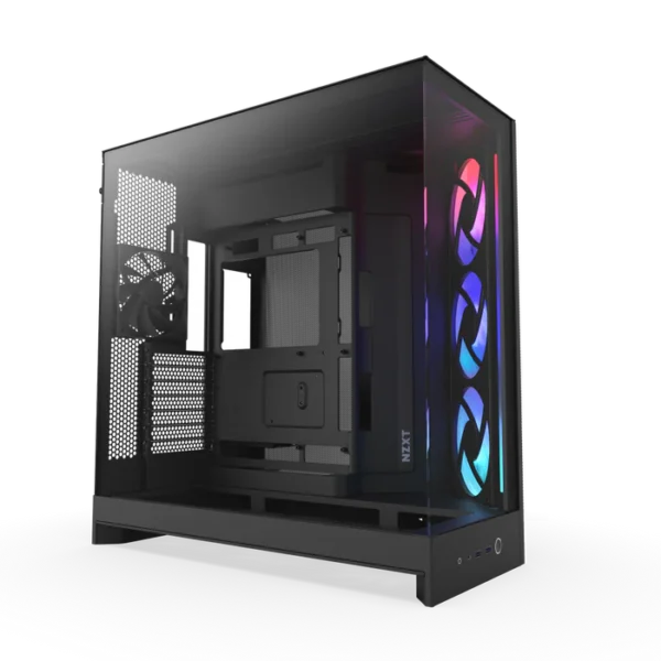 NZXT H9 Flow RGB Black Mid-Tower Case ATX 420mm Radiator Support Tempered Glass - CM-H92FB-R1