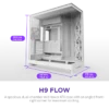 NZXT H9 Flow 2025 White Mid-Tower Case ATX 420mm Radiator Support Tempered Glass - CM-H92FW-01