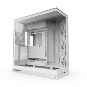 NZXT H9 Flow 2025 White Mid-Tower Case ATX 420mm Radiator Support Tempered Glass - CM-H92FW-01