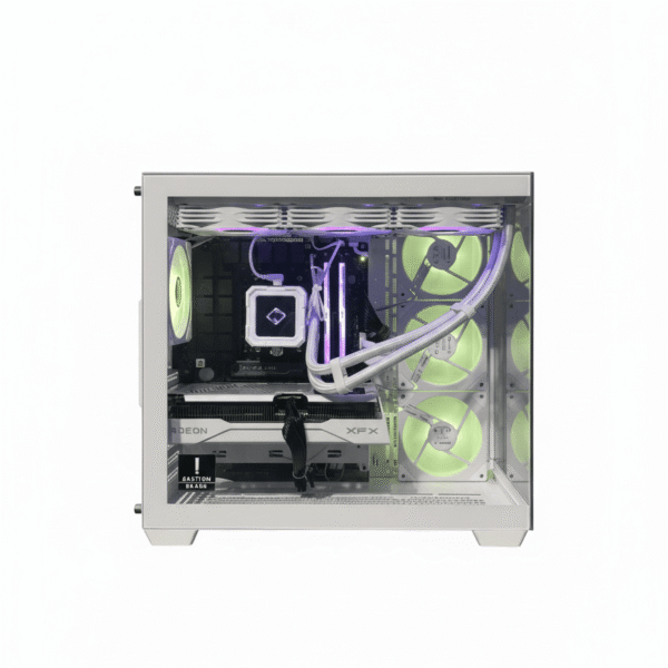 Solaris | High-Performance AMD Gaming PC Ryzen 7 7800X3D and Radeon RX 9060 XT with 32GB DDR5 RAM for 1440p Gaming and Streaming in White
