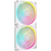 CORSAIR iCUE LINK LX140 RGB White 140mm PWM Fan Starter Kit Dual Pack Magnetic Dome Bearing Dual Light Loops - CO-9051032-WW