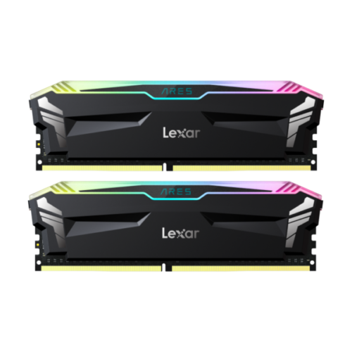 Lexar ARES 32GB (2x16GB) RGB DDR5 6800MT/s CL34 Black | White Desktop Memory Supports Intel XMP & AMD EXPO - LD5U16G68C34WA-RGD | LD5U16G68C34LA-RGD - Black