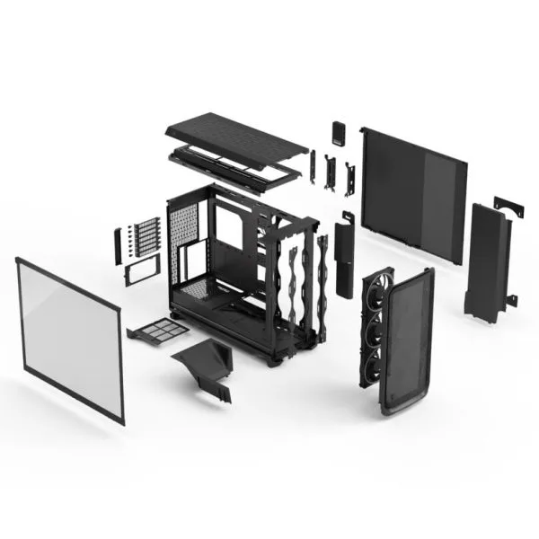 Meshify-3-XL_Ambience-Pro_RGB_Black_TGL_Blowout-810x810 Fractal Design Meshify 3 XL Full-Tower PC Case Industrial Steel | Tempered Glass | Ambience Pro RGB or non-RGB | Black | White | 420mm Radiator Support