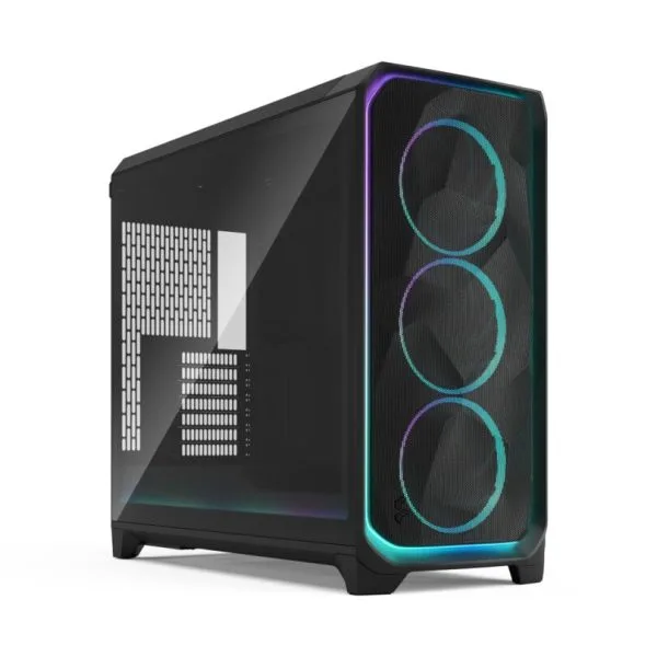 Meshify-3-XL_Ambience-Pro_RGB_Black_TGL_Left-Front-810x810 Fractal Design Meshify 3 XL Full-Tower PC Case Industrial Steel | Tempered Glass | Ambience Pro RGB or non-RGB | Black | White | 420mm Radiator Support