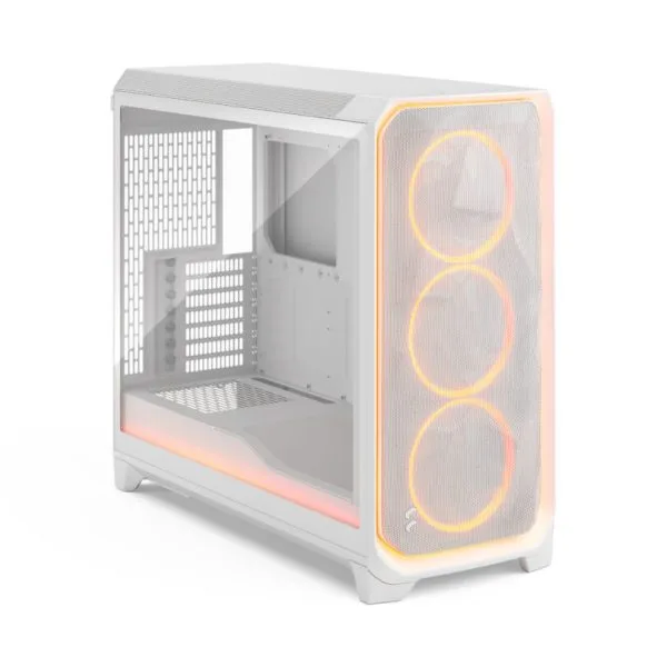 Meshify-3-XL_Ambience-Pro_RGB_White_TGC_Left-Front-Above-810x810 Fractal Design Meshify 3 XL Full-Tower PC Case Industrial Steel | Tempered Glass | Ambience Pro RGB or non-RGB | Black | White | 420mm Radiator Support