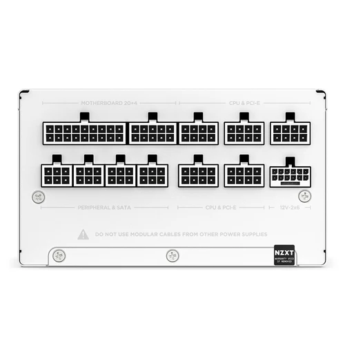 NZXT C1200 Gold ATX 3.1 White 1200W Fully Modular Power Supply - PA-2G2BW-US