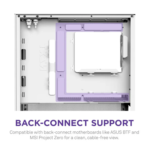 NZXT H3 Flow White Micro-ATX Case with Tempered Glass and F120Q Fan - CC-H31FW-01