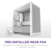 NZXT H3 Flow White Micro-ATX Case with Tempered Glass and F120Q Fan - CC-H31FW-01