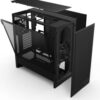 NZXT H5 Flow Black (2024) Mid-Tower Case with Tempered Glass and F120Q Fans - CC-H52FB-01