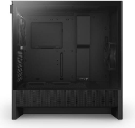NZXT H5 Flow Black (2024) Mid-Tower Case with Tempered Glass and F120Q Fans - CC-H52FB-01