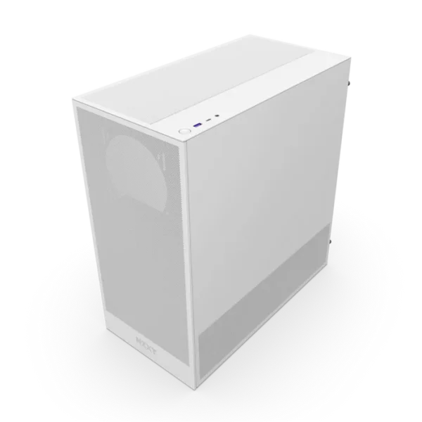 NZXT H5 Flow White (2024) Mid-Tower Case with Tempered Glass and F120Q Fans - CC-H52FW-01