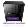 NZXT H7 Flow RGB 2024 Black Mid-Tower Case ATX 420mm Radiator Support Tempered Glass - CM-H72FB-R1