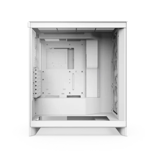 NZXT H7 Flow RGB 2024 White Mid-Tower Case ATX 420mm Radiator Support Tempered Glass - CM-H72FW-R1