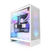 NZXT H7 Flow RGB 2024 White Mid-Tower Case ATX 420mm Radiator Support Tempered Glass - CM-H72FW-R1