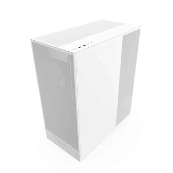 NZXT H7 Flow RGB 2024 White Mid-Tower Case ATX 420mm Radiator Support Tempered Glass - CM-H72FW-R1
