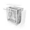 NZXT H7 Flow RGB 2024 White Mid-Tower Case ATX 420mm Radiator Support Tempered Glass - CM-H72FW-R1