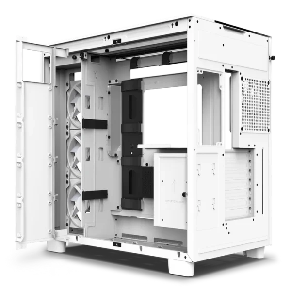 NZXT H9 Elite White Mid-Tower Case ATX 360mm Radiator Support Tempered Glass - CM-H91EW-01